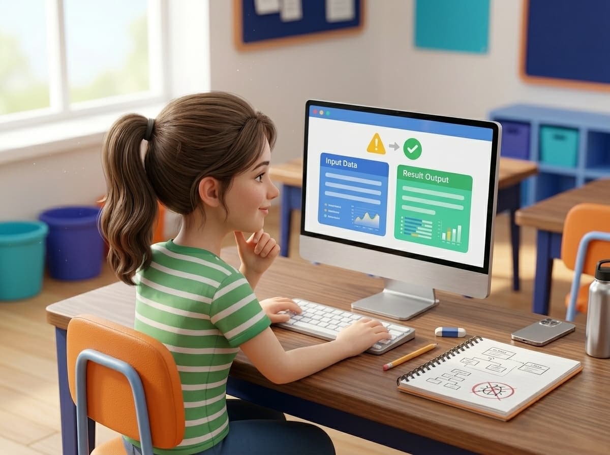 Öğrencinin C# uygulamasını çalıştırması, test etmesi ve hataları düzeltmesi