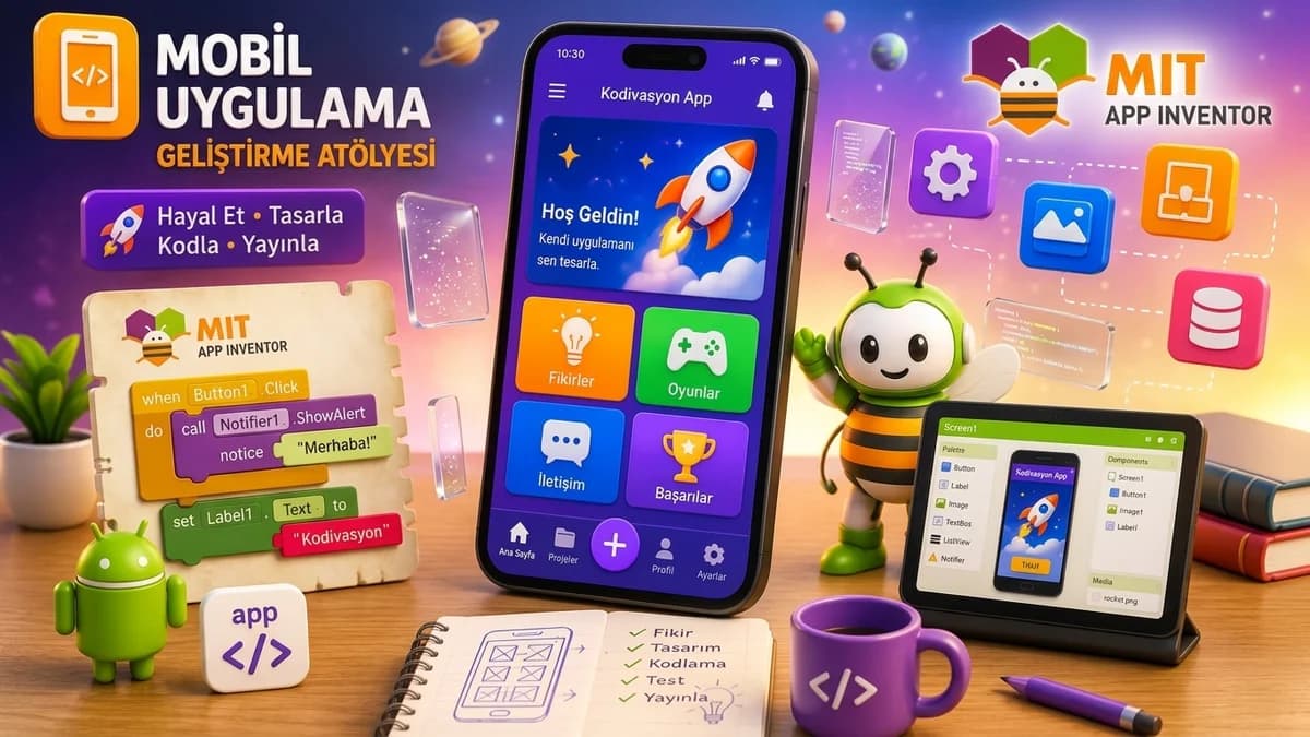 MIT App Inventor mobil uygulama geliştirme atölyesi
