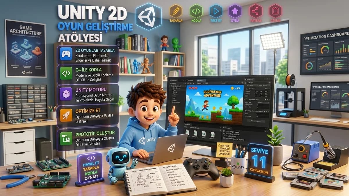 Unity 2D oyun geliştirme atölyesi