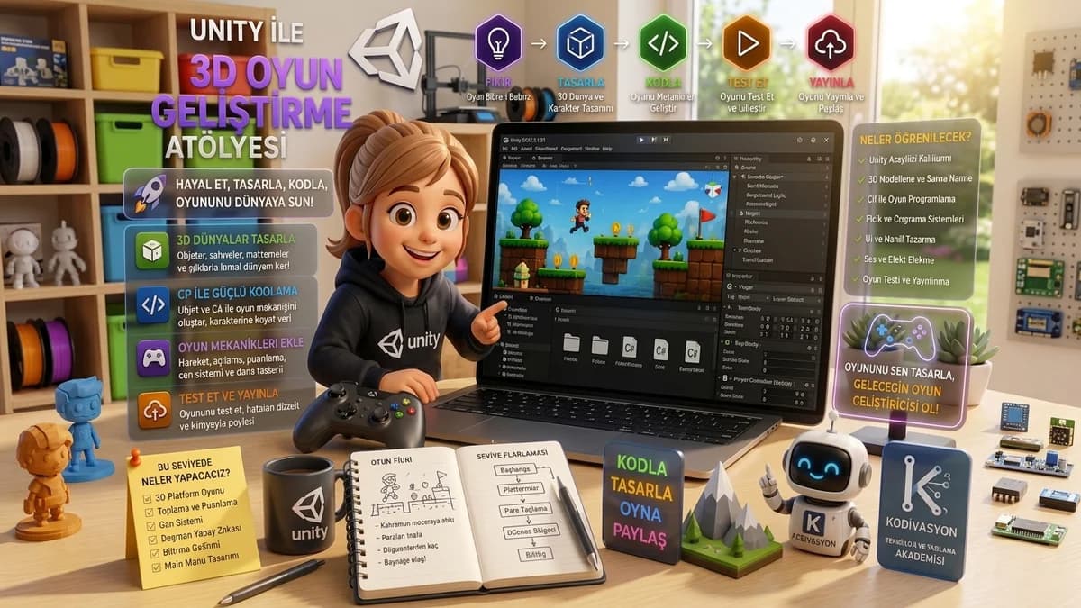 Unity 3D oyun geliştirme atölyesi