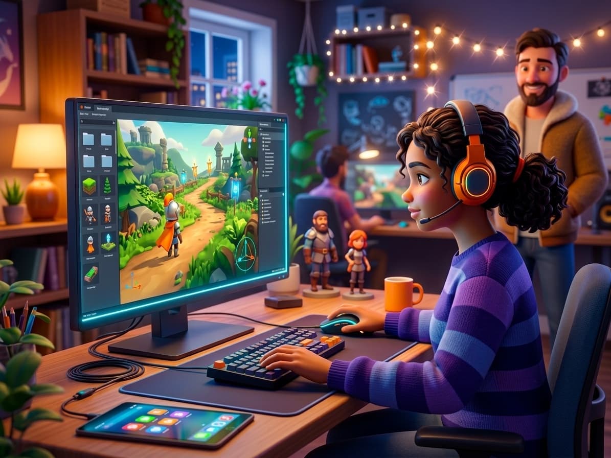 Öğretmen rehberliğinde 3D oyun geliştirme ve test etme öğrenimi