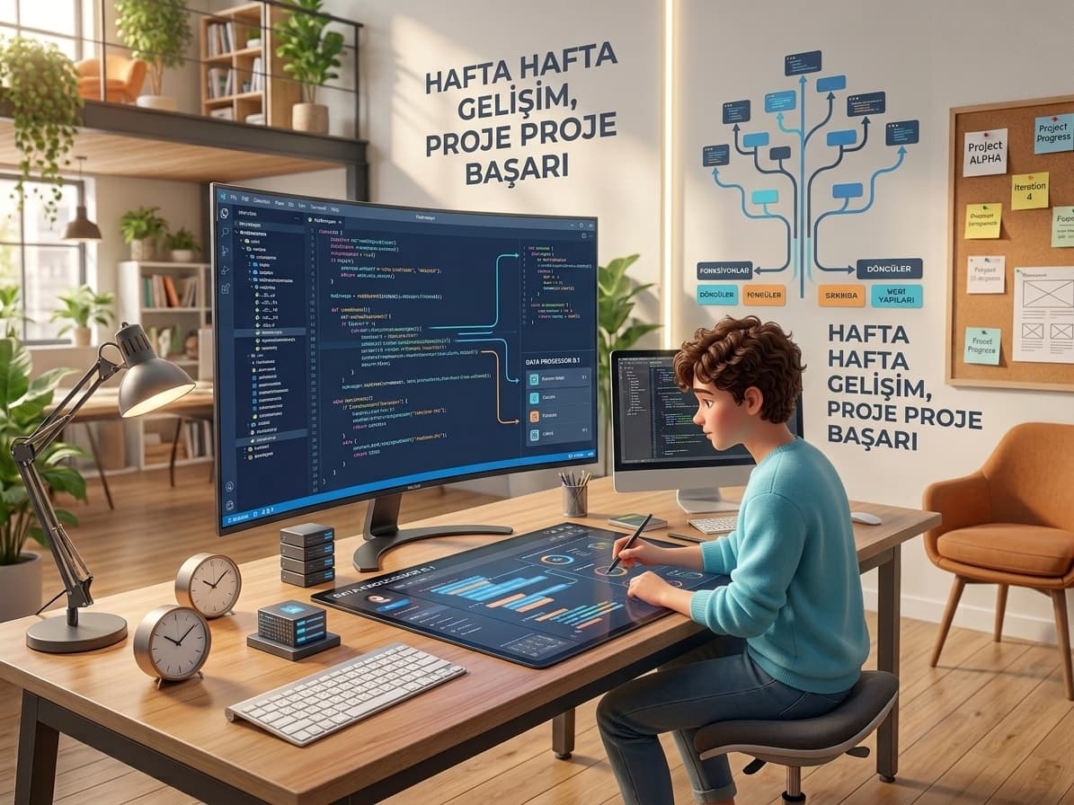 Python Programlama Atölyesi — Öğrenci metin tabanlı Python kodu yazıyor ve algoritmalar kuruyor