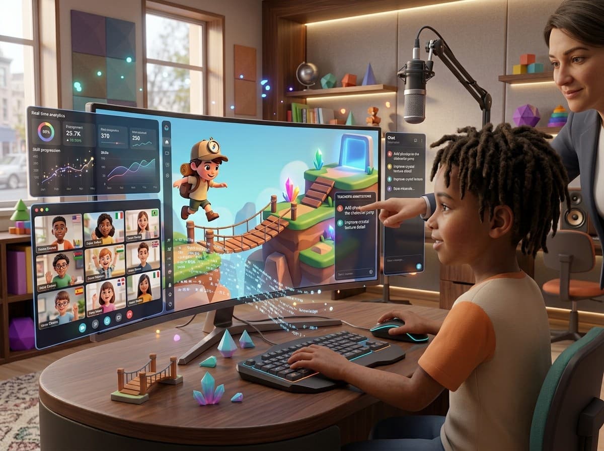 Öğrencinin Unity 3D oyun dünyasını test etmesi, kamera ve fizik sistemlerini düzenlemesi